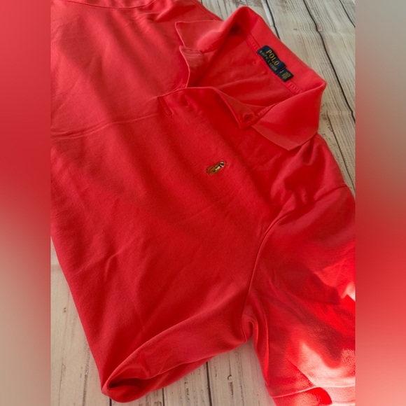 Ralph Lauren - Classic Fit - Coral Color Large Men Polo Shirt - Picture 3 of 4